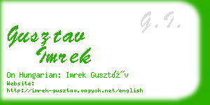 gusztav imrek business card